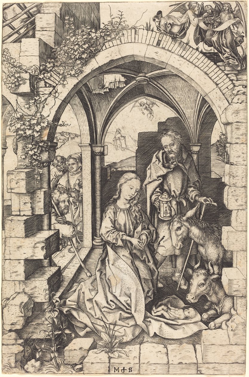 Narodzenie Chrystusa autorstwa Martin Schongauer