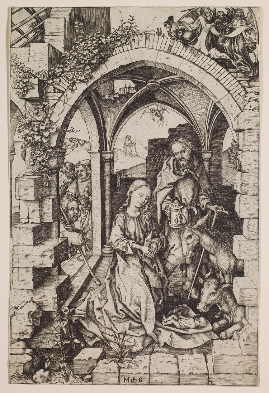 Narodzenie Chrystusa autorstwa Martin Schongauer