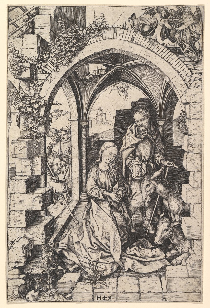 Narodzenia, ok. godz. 1435-1491. autorstwa Martin Schongauer