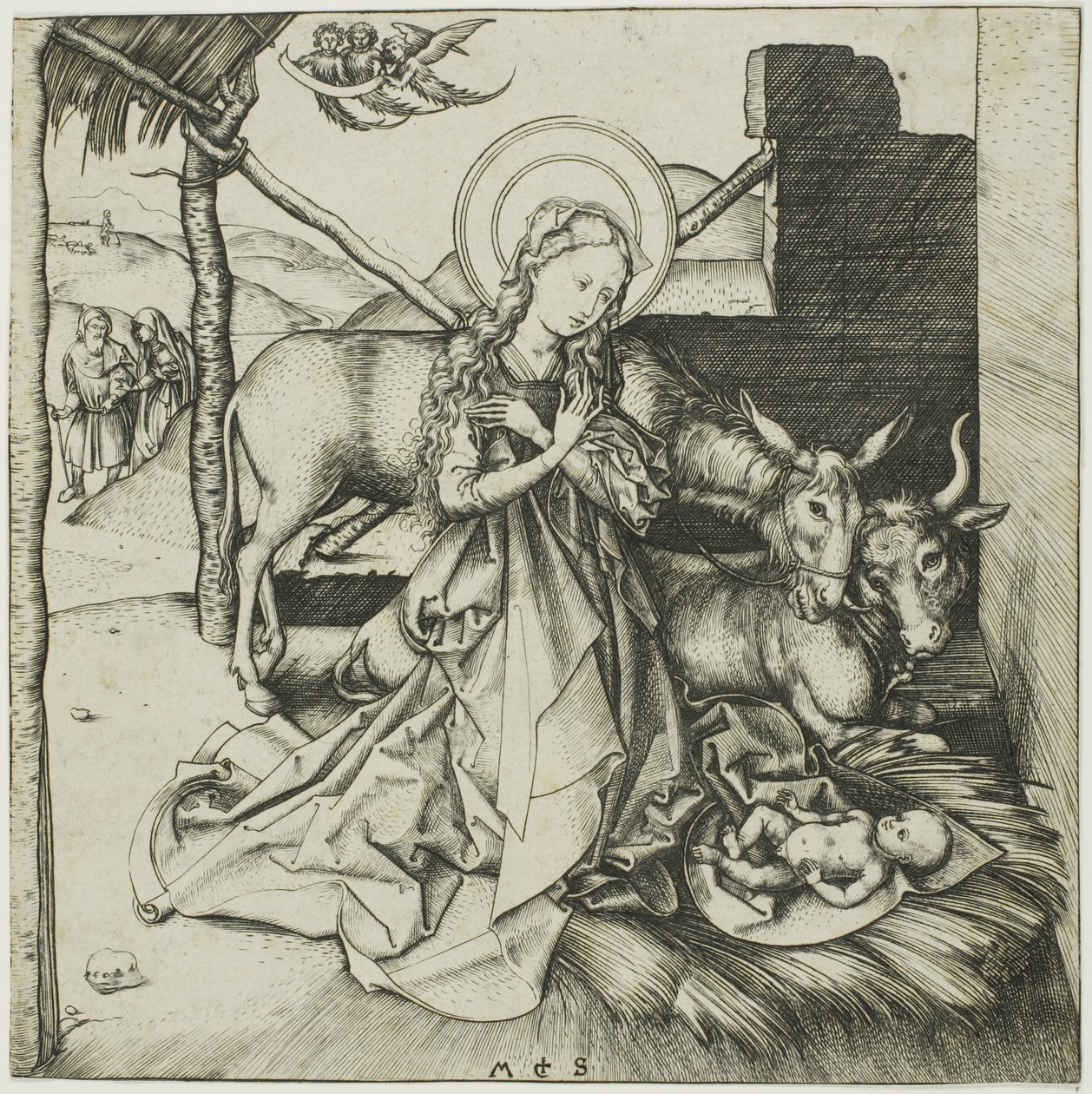 Narodzenia, z życia Chrystusa autorstwa Martin Schongauer