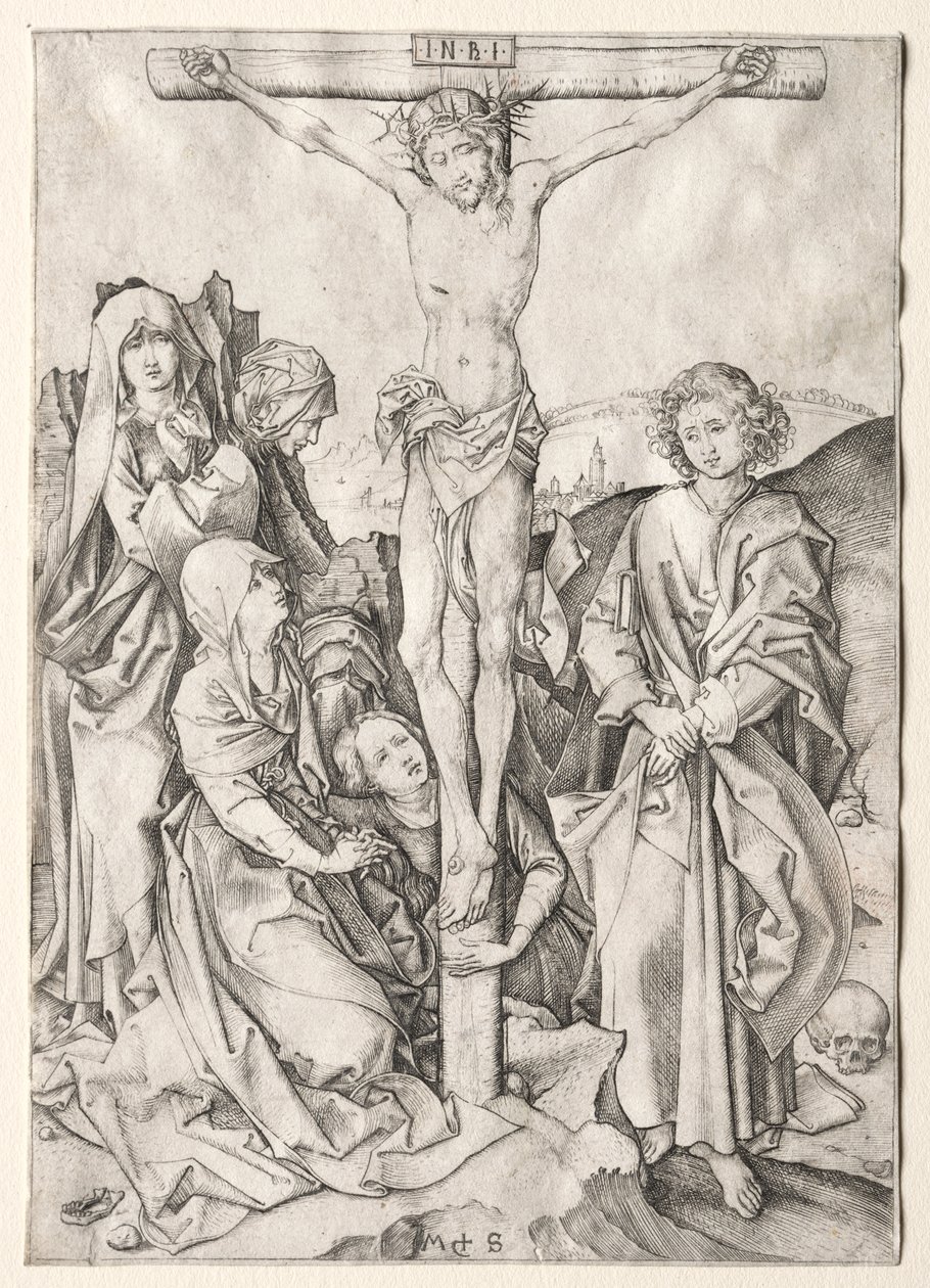 Męka: Chrystus na krzyżu autorstwa Martin Schongauer