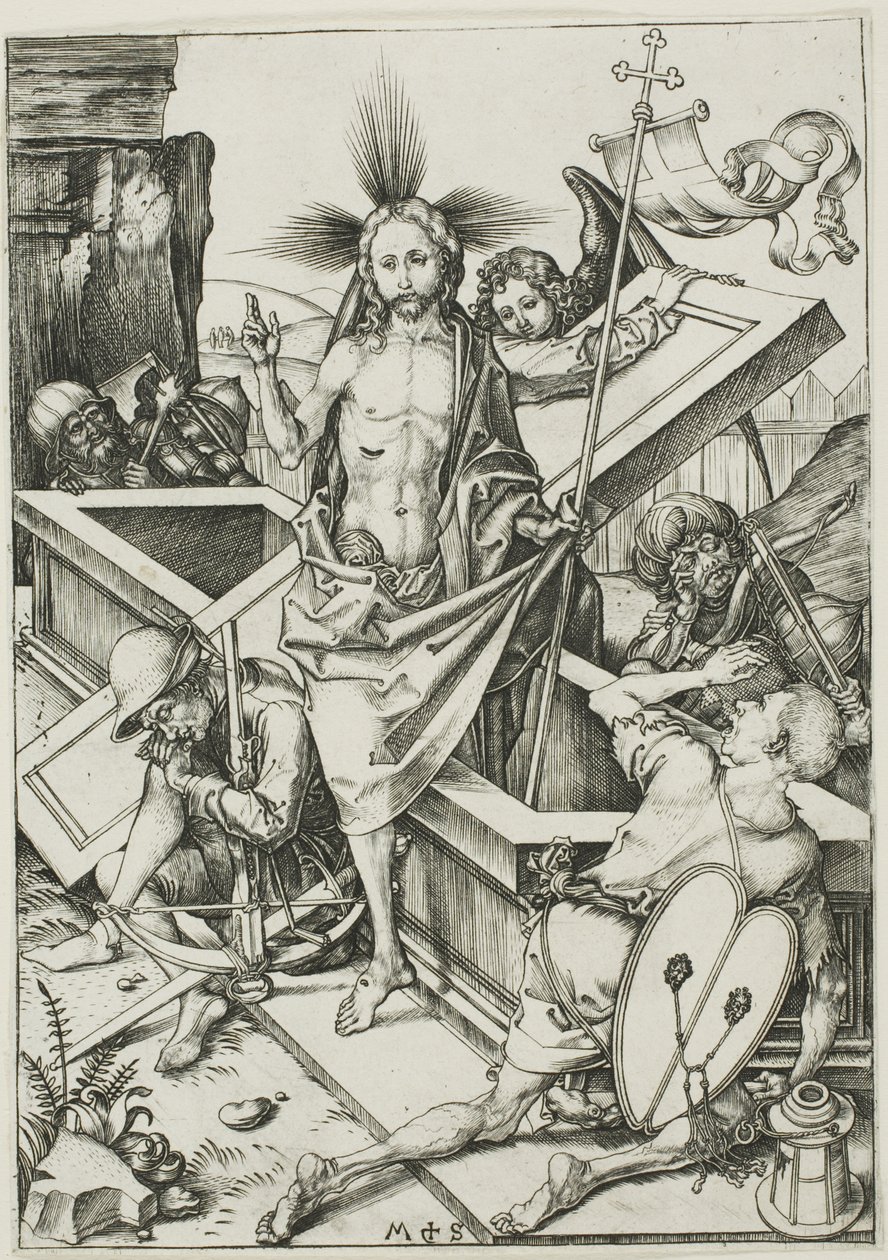Zmartwychwstanie, z Męki Pańskiej autorstwa Martin Schongauer