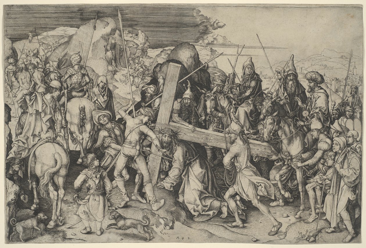 Droga na Kalwarię autorstwa Martin Schongauer