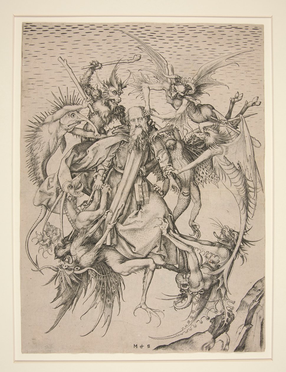 Uciski św. Antoniego autorstwa Martin Schongauer