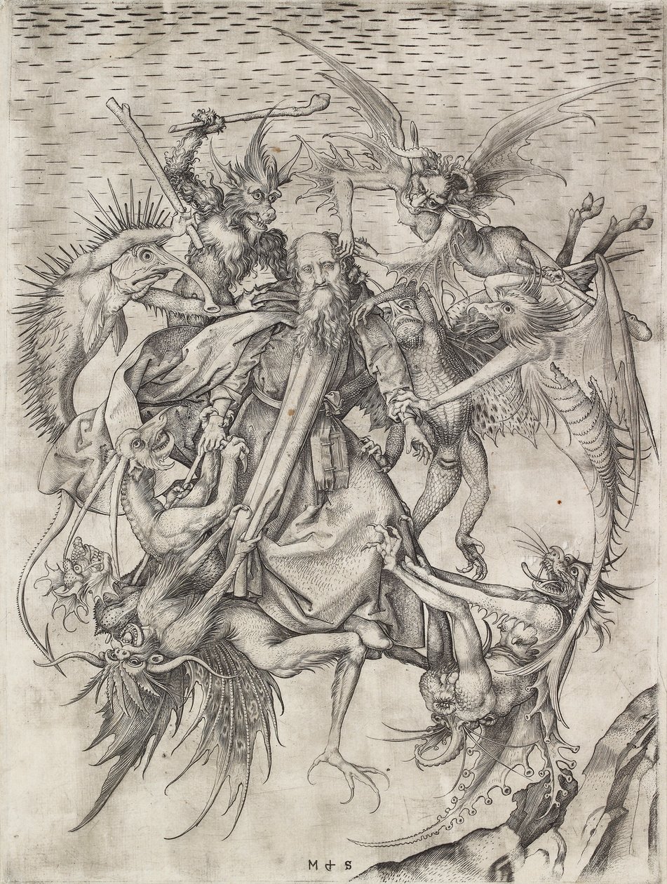 Uciski św. Antoniego, koniec XV w. autorstwa Martin Schongauer