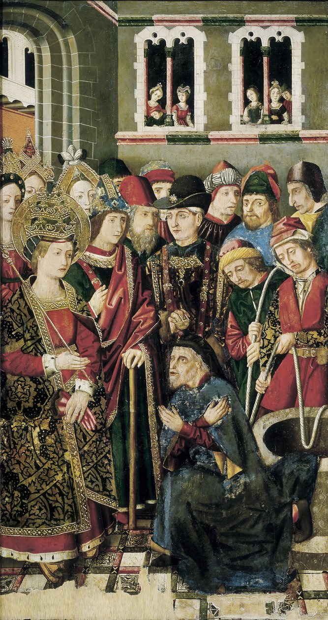 Święta Helena pyta Żyda Judasza, gdzie jest prawdziwy krzyż autorstwa Martín Bernat and Miguel Jiménez