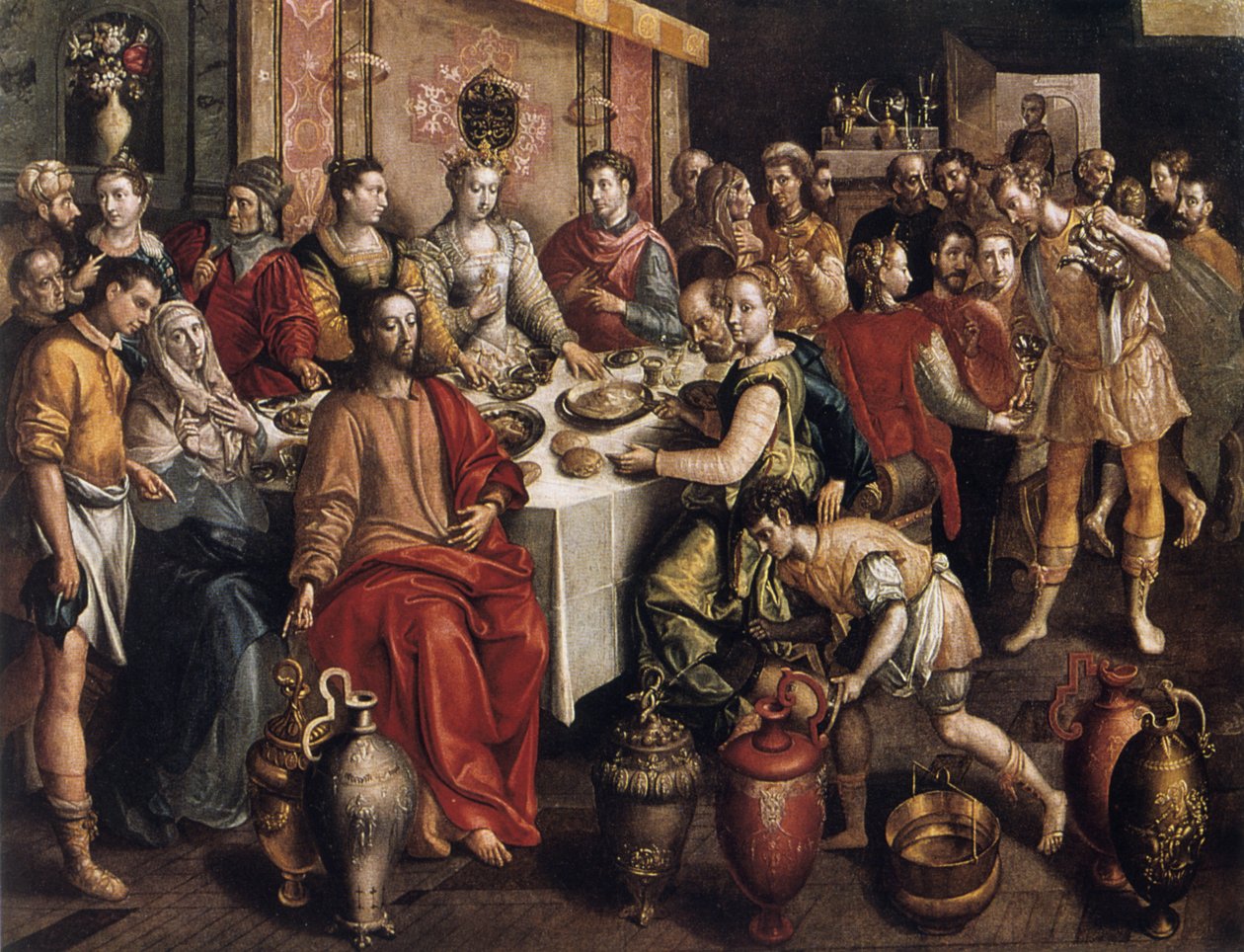 Ślub w Kanie, 1596-1597 autorstwa Maarten de Vos