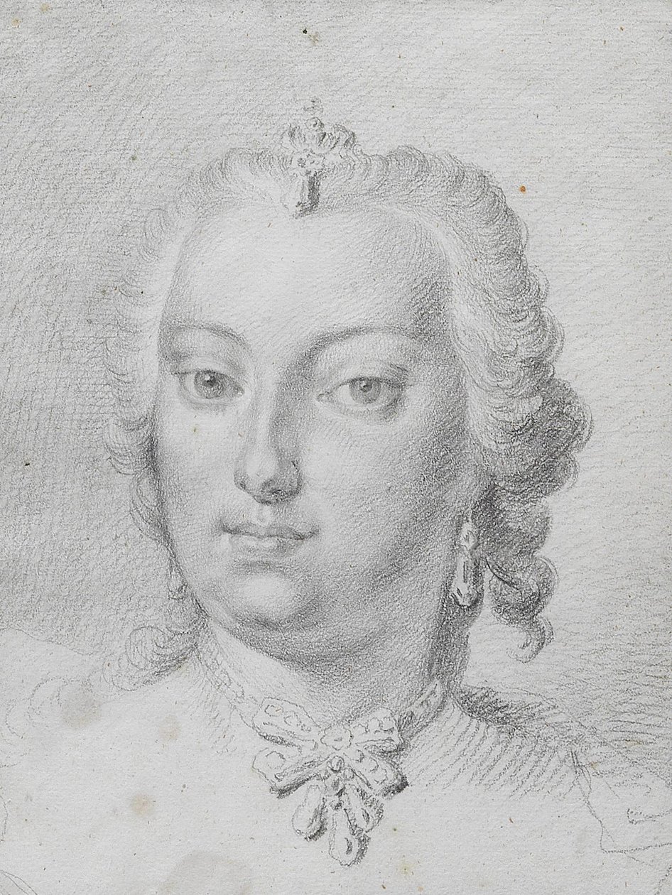 Rysunek Martina van Meytena przedstawiający Marię Teresę z 1741 r. autorstwa Martin van Meytens