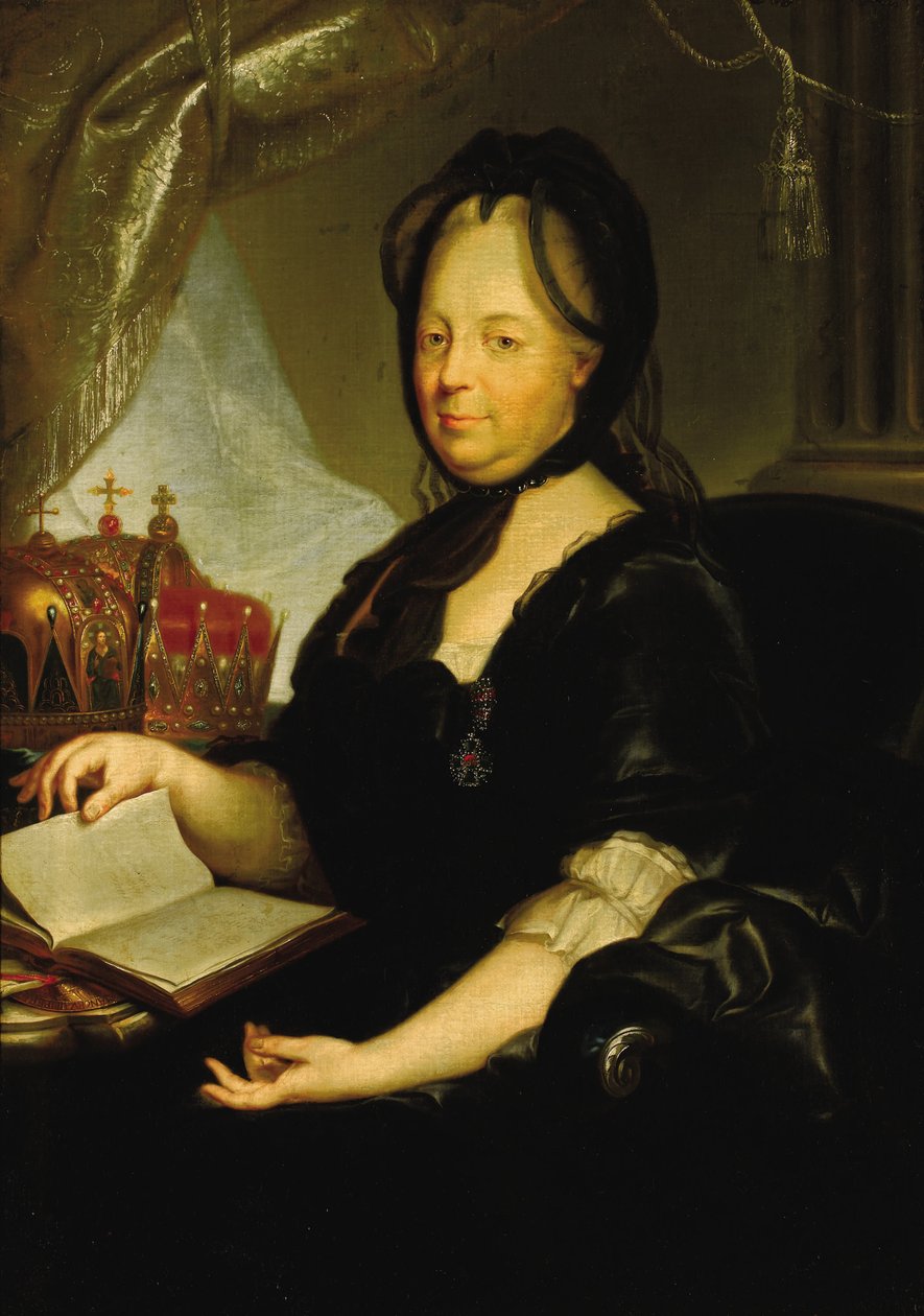 Katarzyna II w żałobie, lata 60. XVIII w. autorstwa Martin van Meytens the Younger