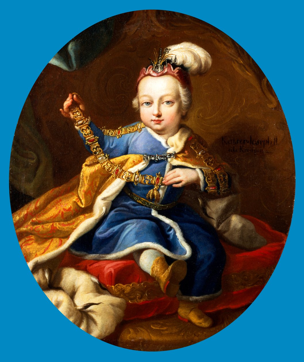 Książę Józef, przyszły cesarz Józef II austriacki jako dziecko, XVIII wiek autorstwa Martin van Mytens II