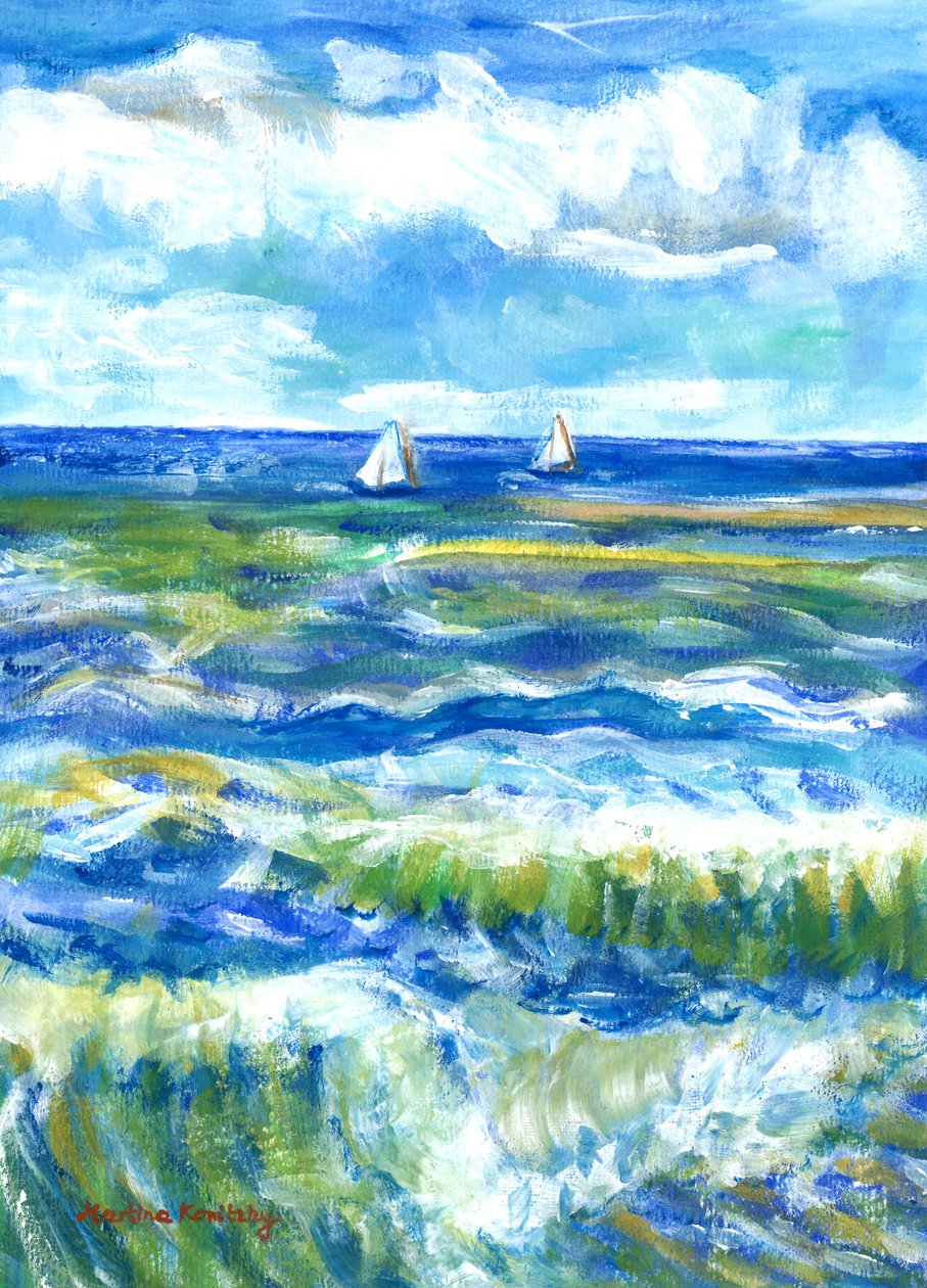Saintes-Maries-de-la-Mer (w hołdzie Vincentowi van Goghowi) autorstwa Martina Konitzky