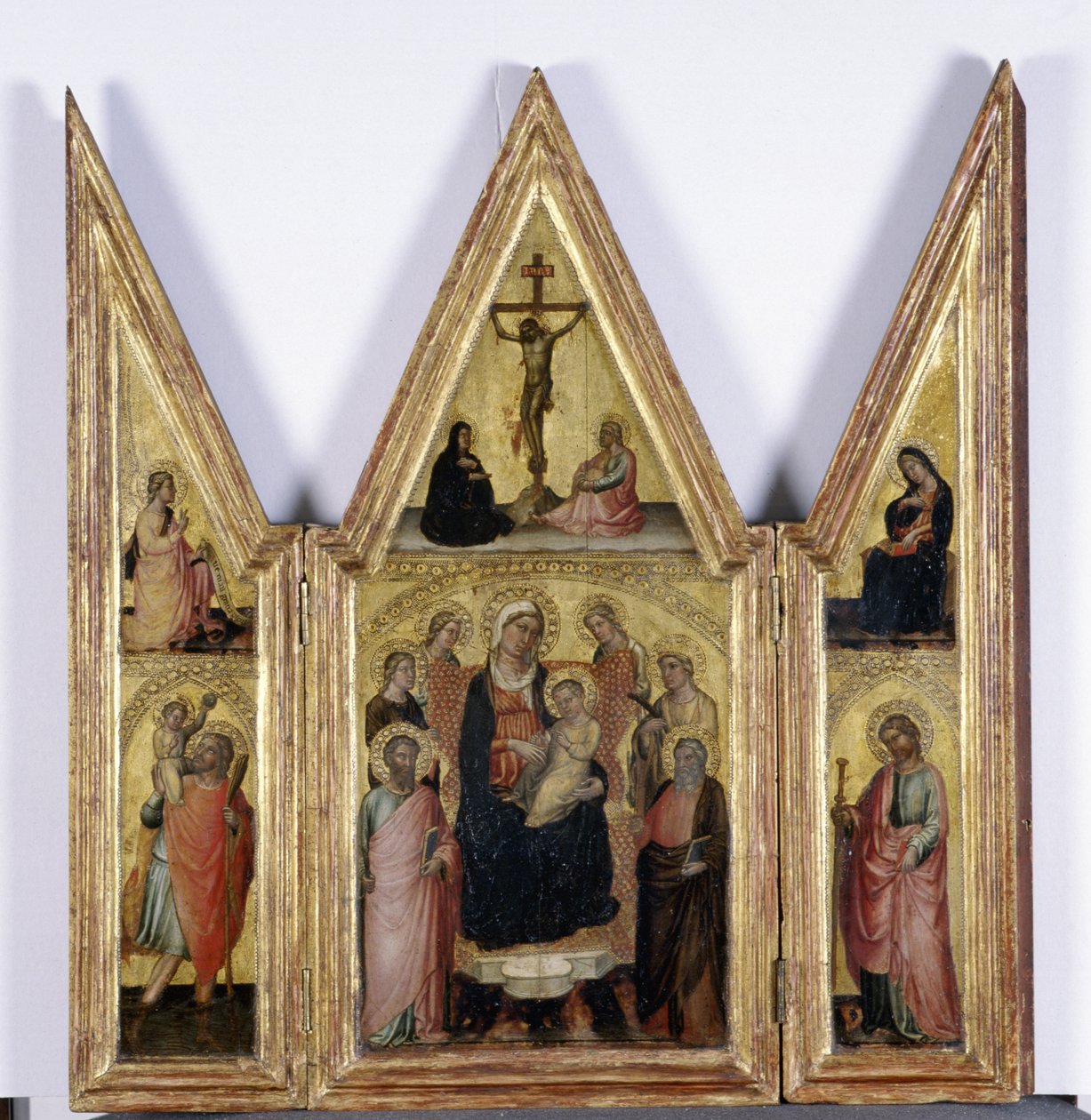 Tryptyk z Madonną z Dzieciątkiem, ok. 1400 (tempera na drewnie) autorstwa Martino de Bartolomeo