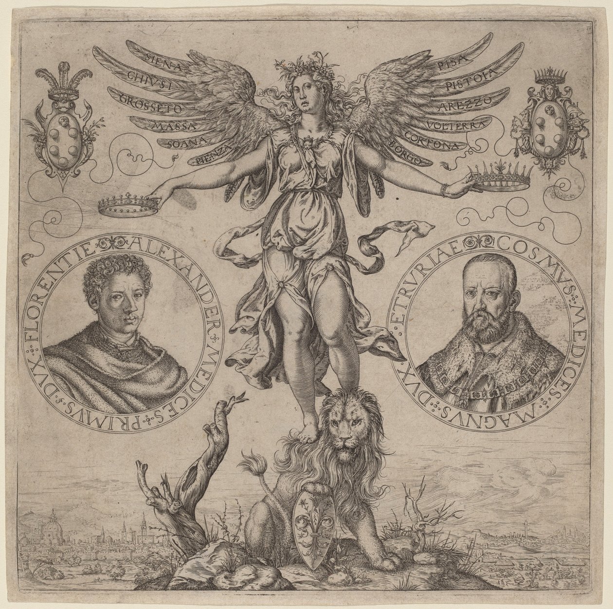 Alexander de Medici i Cosmo de Medici autorstwa Martino Rota