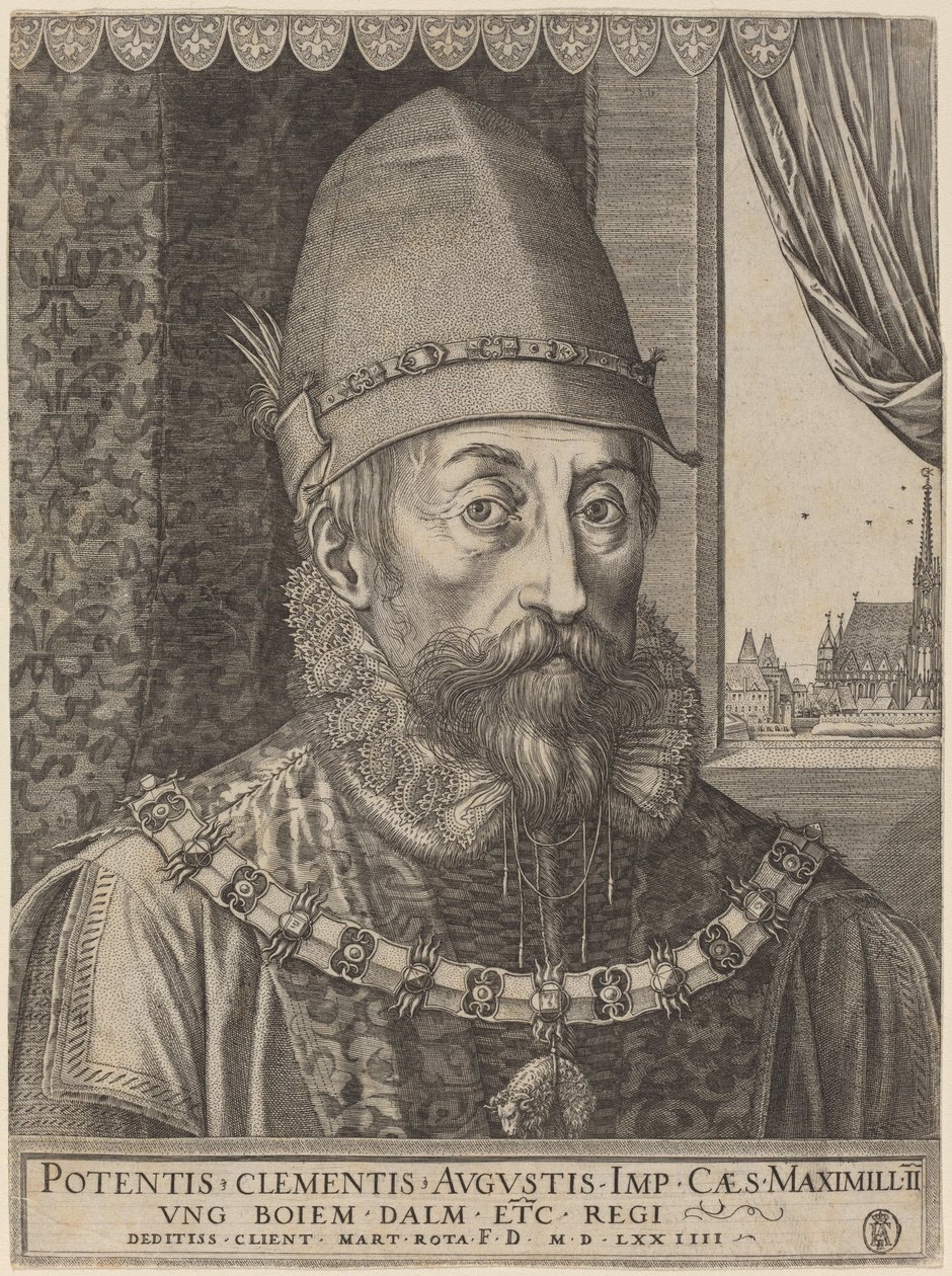 Cesarz Maksymilian II autorstwa Martino Rota