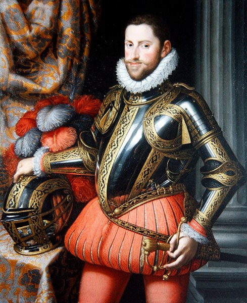 Portret arcyksięcia Ernsta Austrii w zbroi (olej na płótnie) autorstwa Martino Rota