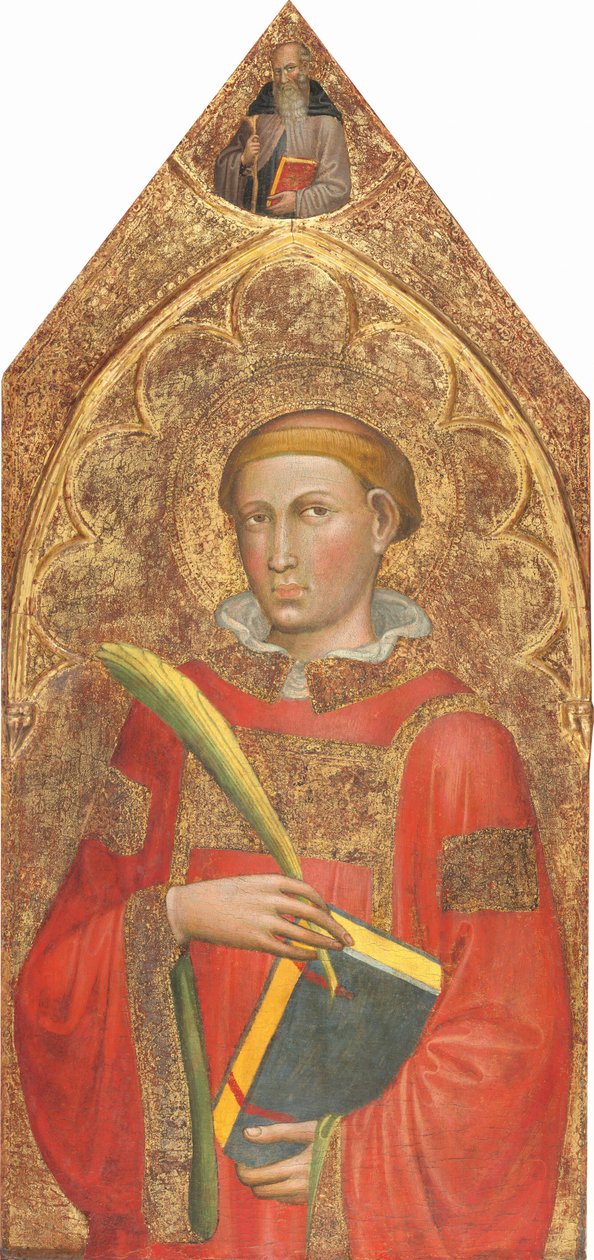 Święty diakon, ze św. Antonim Opatem [prawy panel] autorstwa Martino di Bartolomeo
