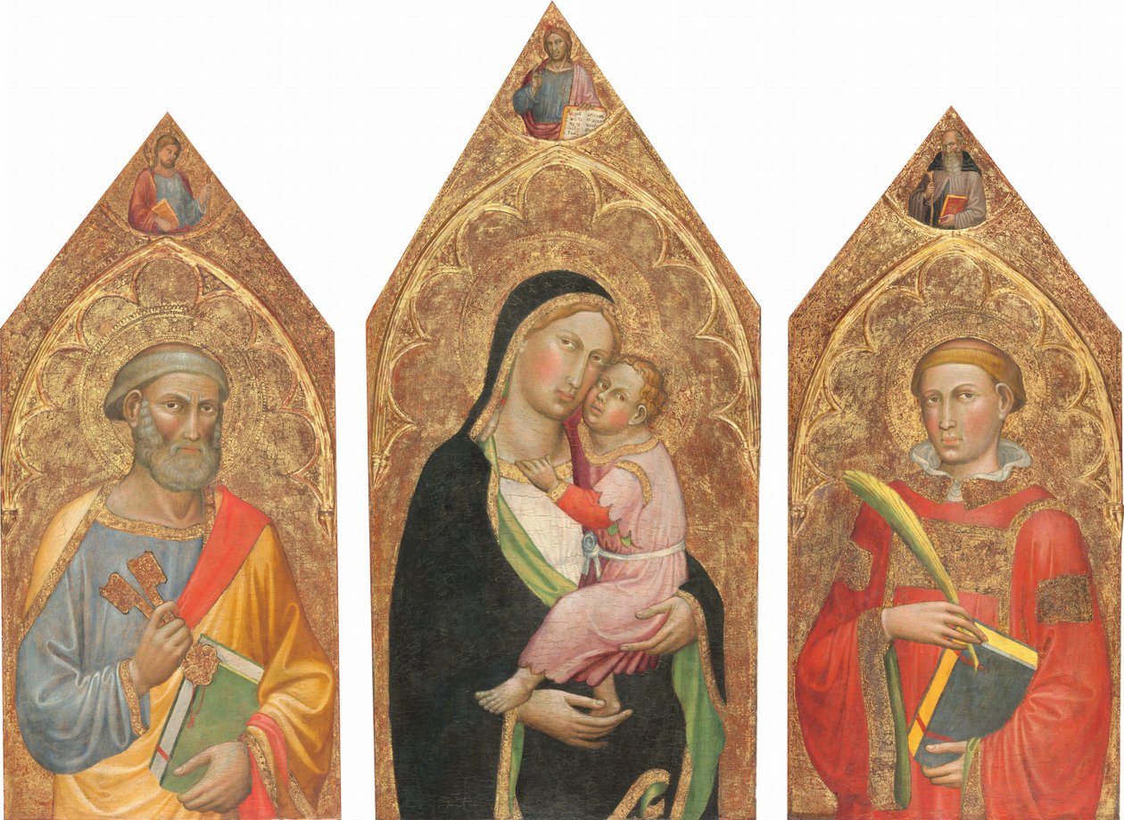 Madonna z Dzieciątkiem z Błogosławiącym Chrystusem i św. 14151420. autorstwa Martino di Bartolomeo di Biagio
