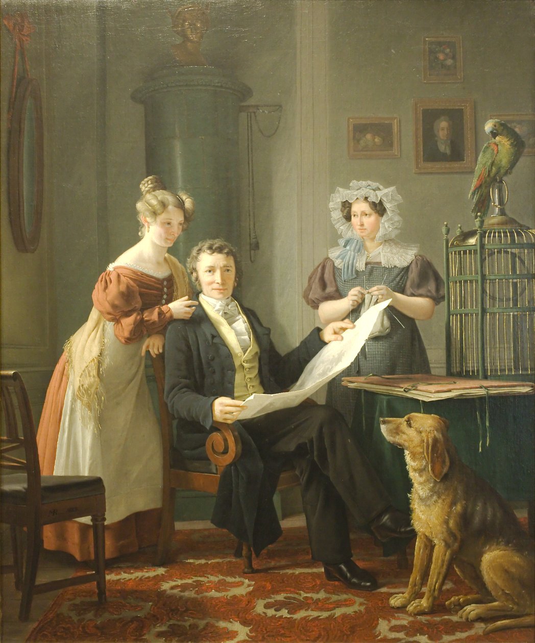 Chirurg Chr. Łapacz z żoną i córką autorstwa Martinus Rørbye