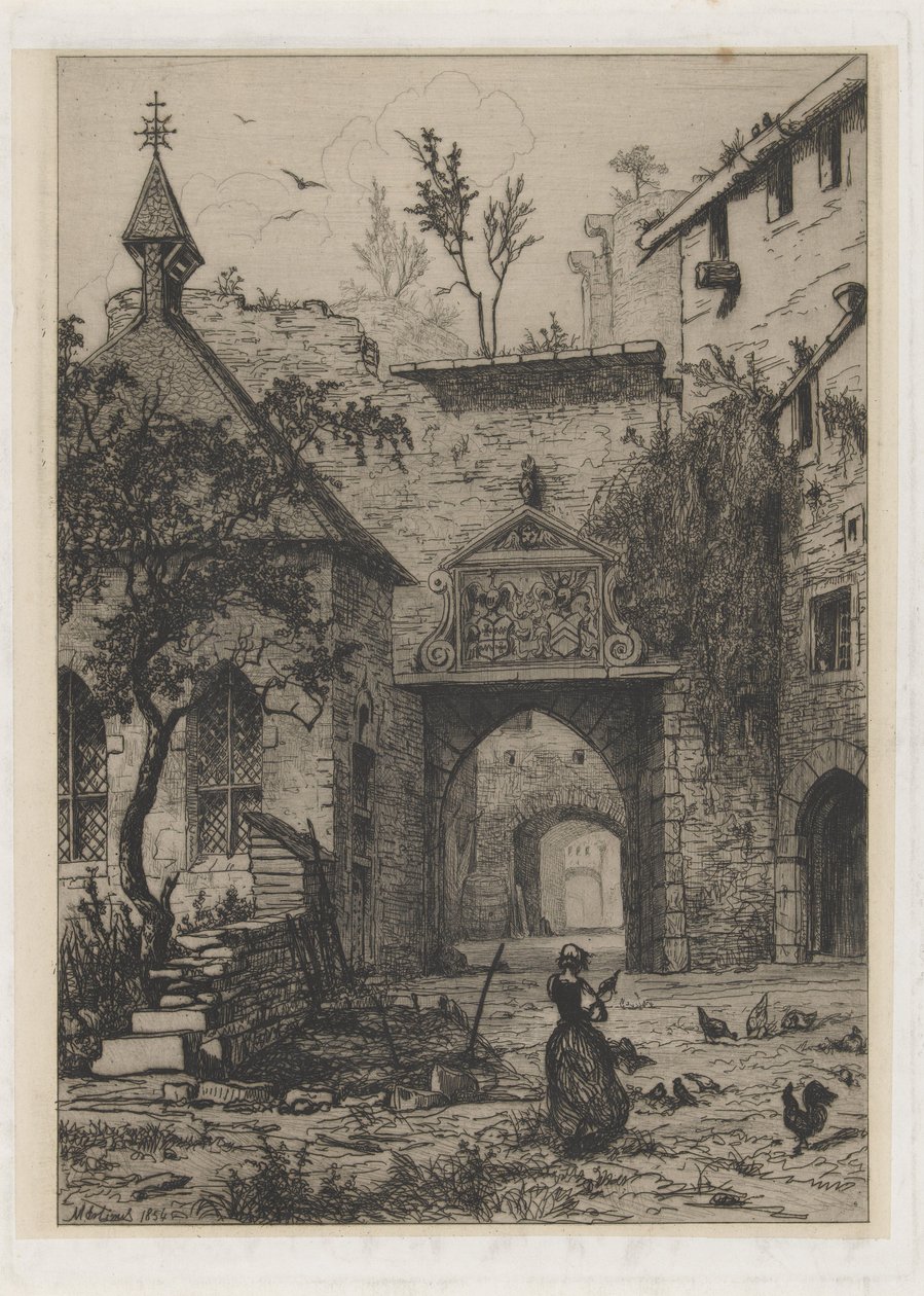 Wejście do zamku Hollenfeltz autorstwa Martinus Antonius Kuytenbrouwer jr.