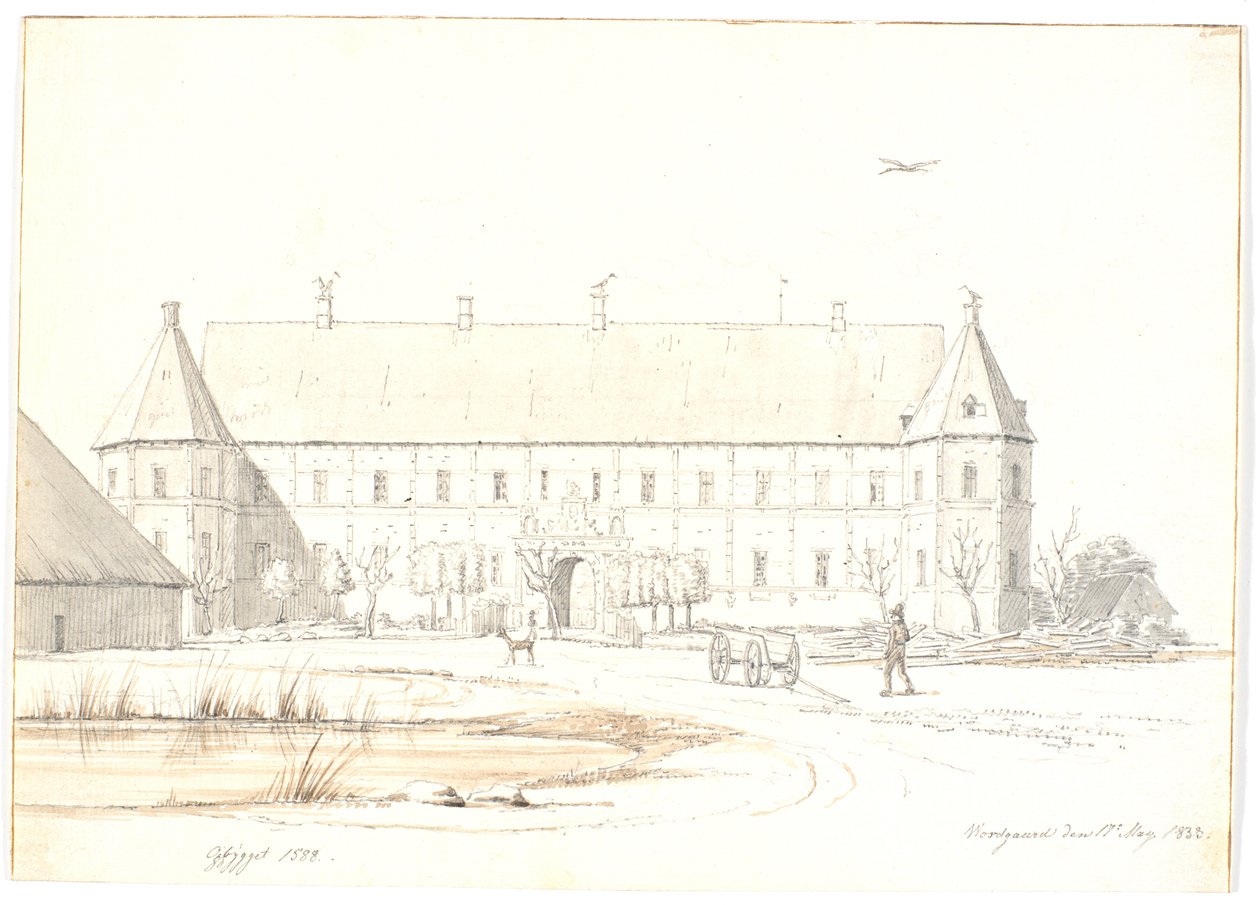 Dwór Voergaard autorstwa Martinus Rørbye