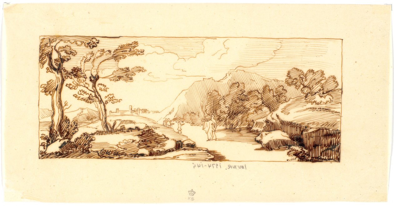 Landschaft mit biblischem Motiv autorstwa Martinus Rørbye