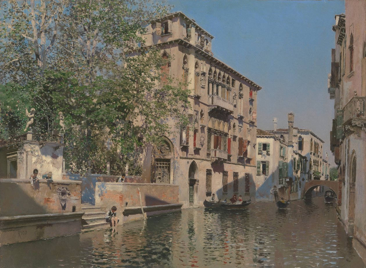Kanał w Wenecji, ca. 1875. autorstwa Martín Rico y Ortega