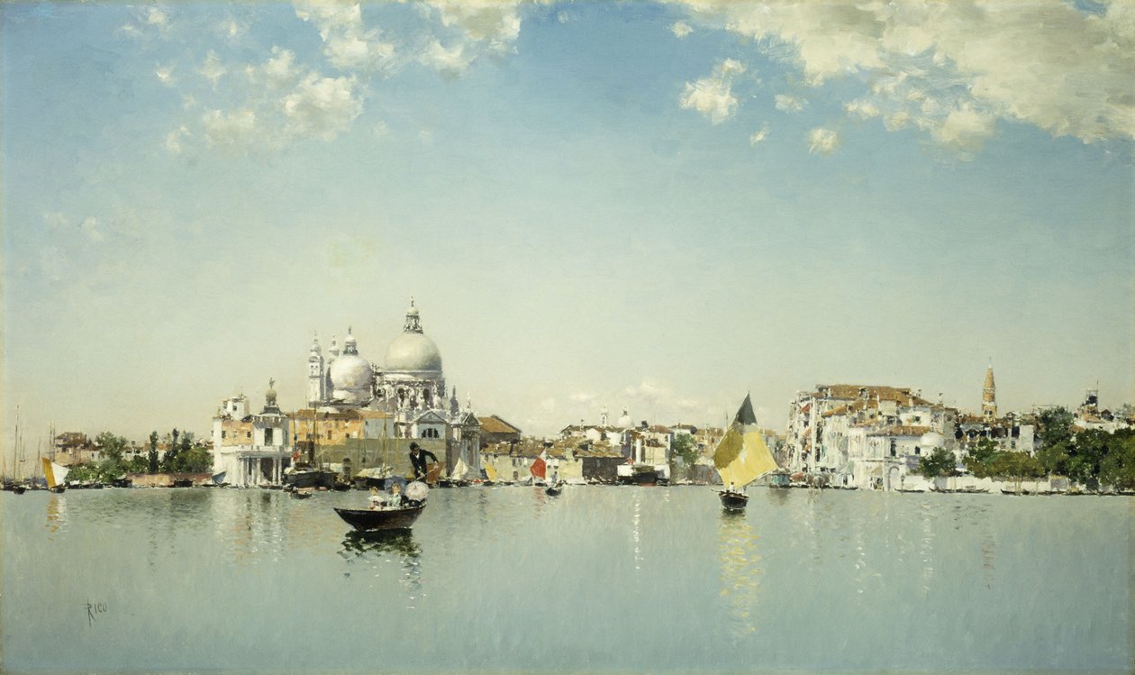 Widok Wenecji w kierunku Santa Maria Della Salute, autorstwa Martín Rico y Ortega