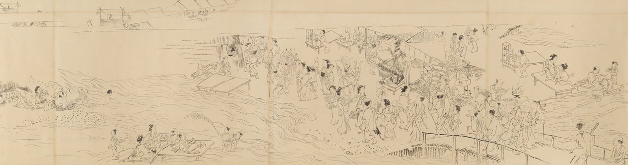 Rozrywki w Kioto w Cztery pory roku, koniec XVIII wieku. autorstwa Maruyama Okyo