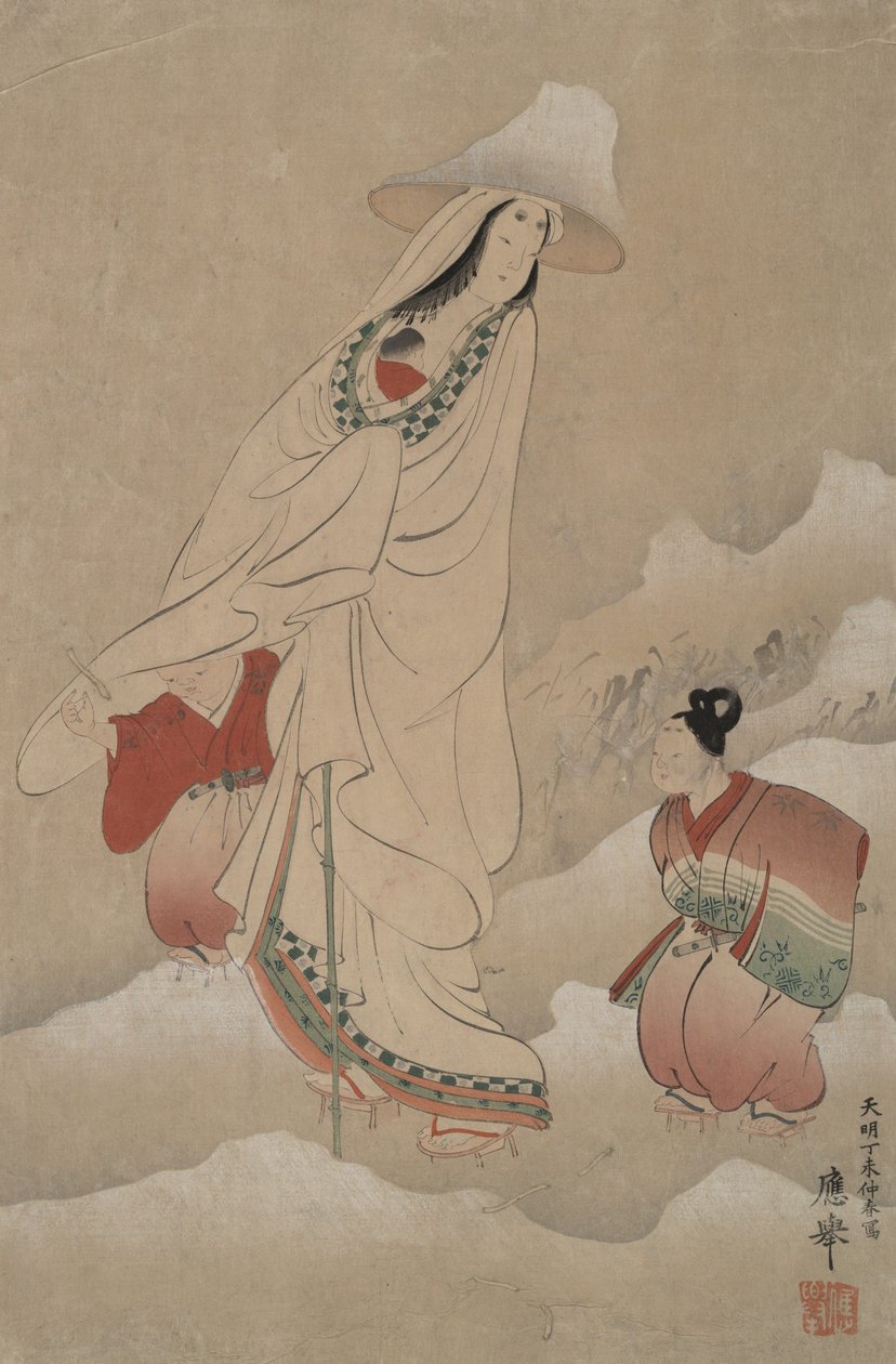 Lady Shizuka i jej dzieci autorstwa Maruyama Okyo