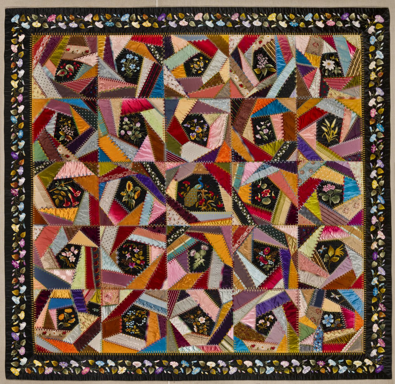 Crazy Quilt, c.1880 (торго)поли autorstwa Mary A. Stinson