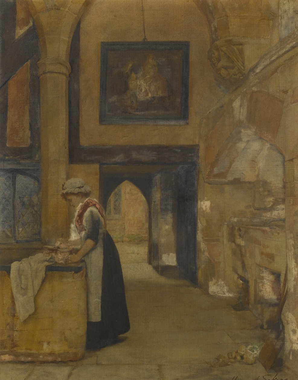 Sala Mariacka, Coventry, 1890 autorstwa Mary Anne Sibree