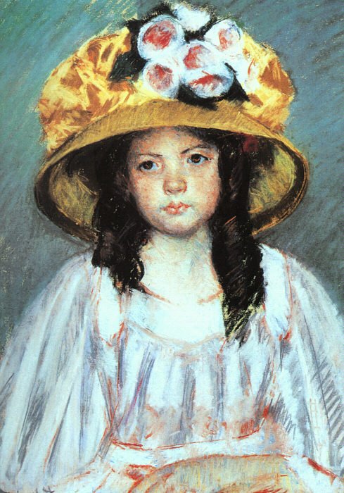 Dziewczyna w Grand Chapeaun autorstwa Mary Cassatt