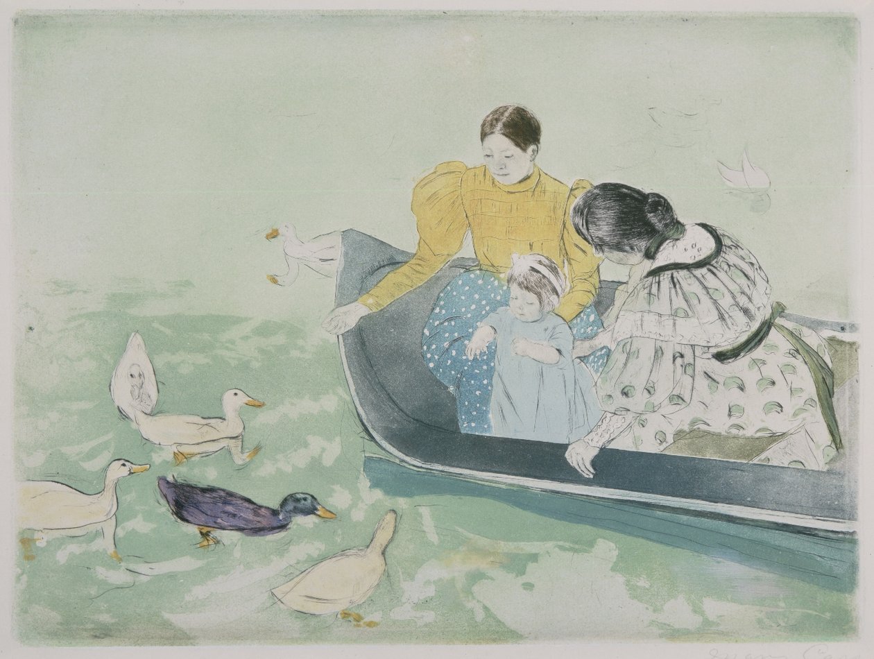 Karmienie kaczek autorstwa Mary Cassatt