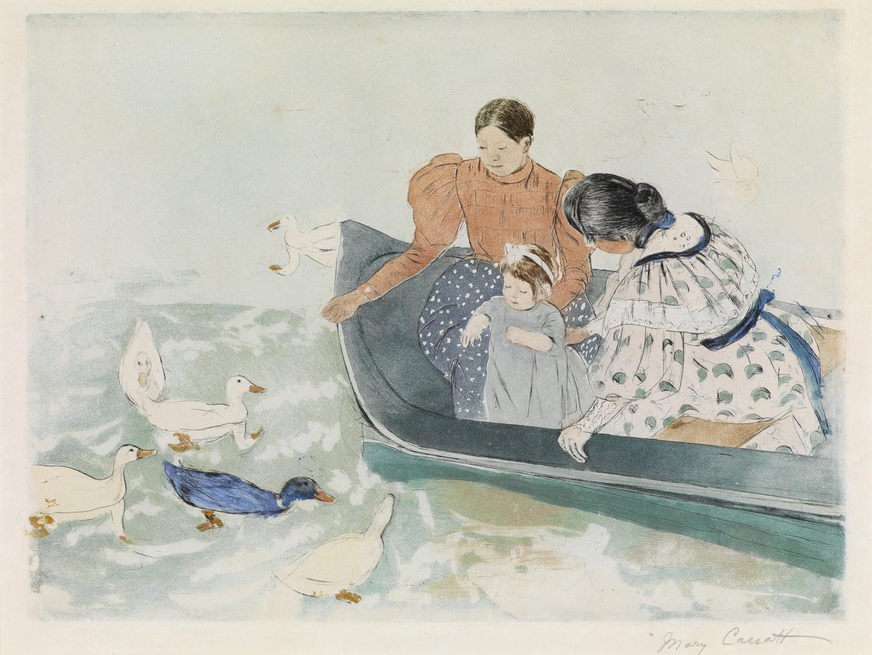 Karmienie kaczek autorstwa Mary Cassatt