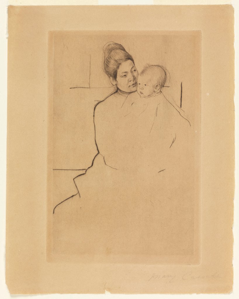 Gardner Cassatt trzymany przez matkę autorstwa Mary Cassatt