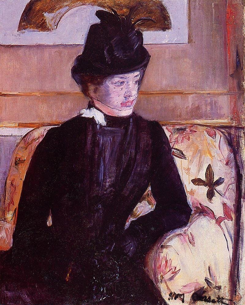 Młoda kobieta w czerni autorstwa Mary Cassatt