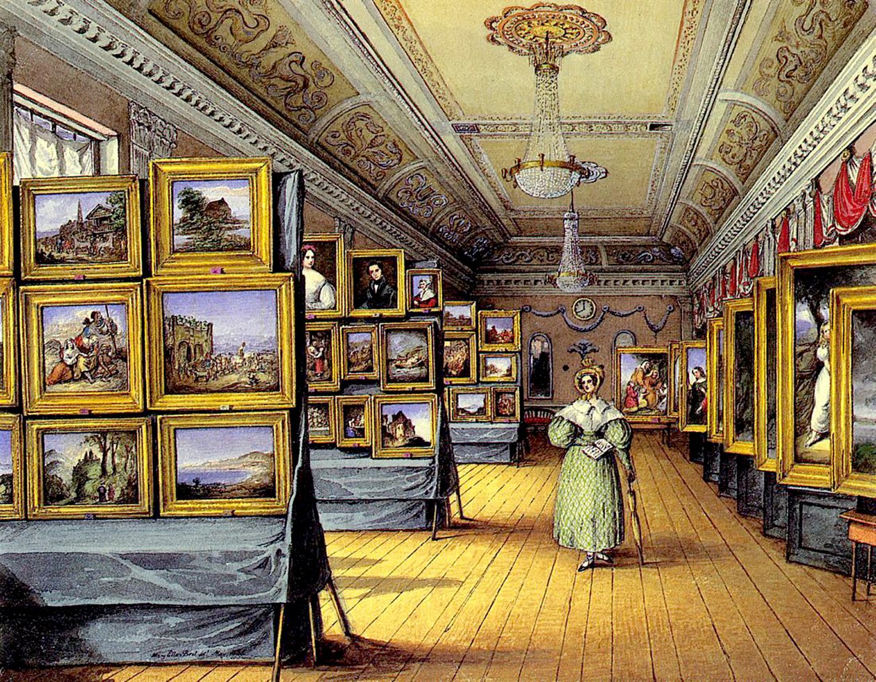Wystawa, 1835 (wc i ołówek na papierze) autorstwa Mary Ellen Best