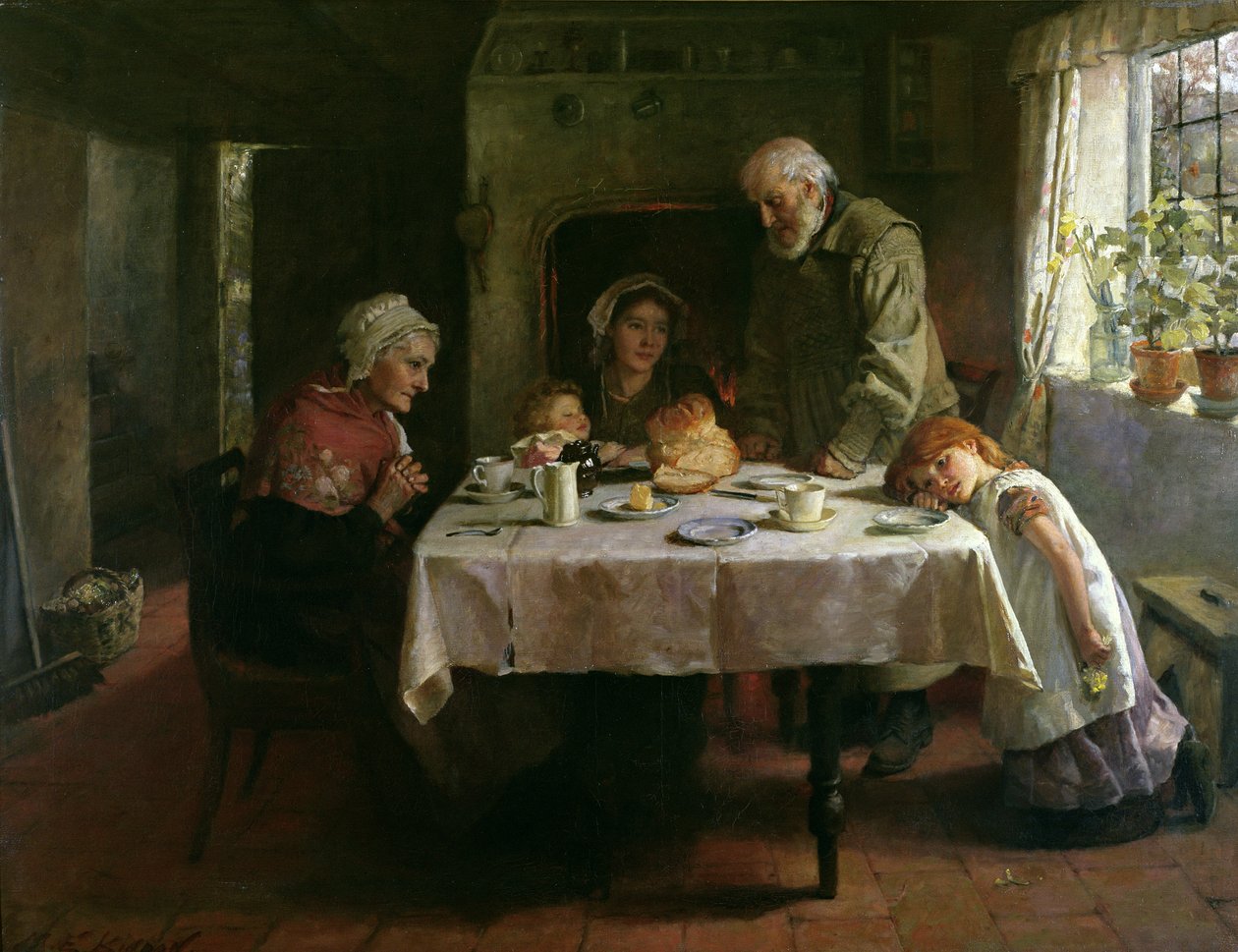 Łaska przed wieczerzą autorstwa Mary Evelina Kindon