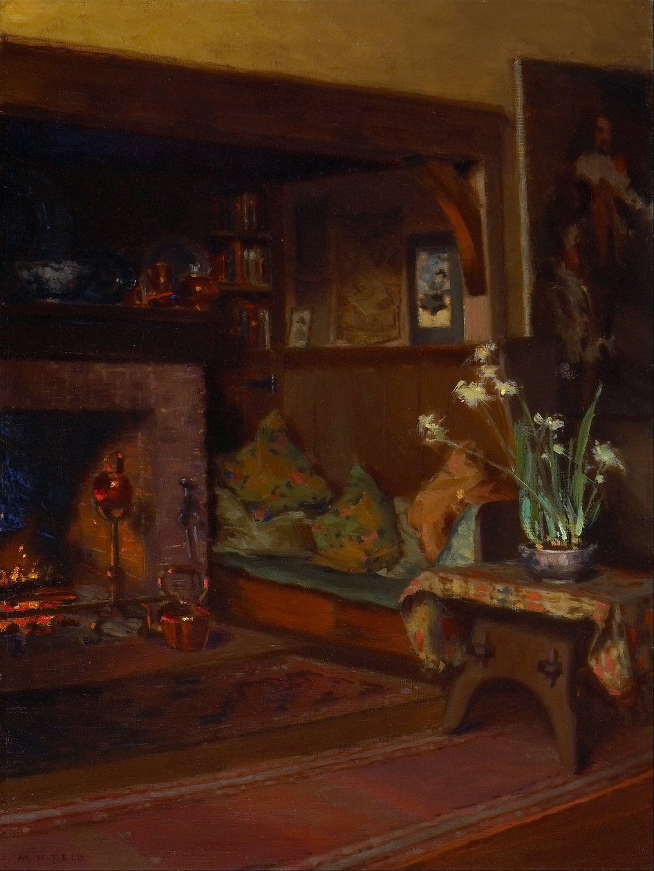 Inglenook w moim studio autorstwa Mary Hiester Reid