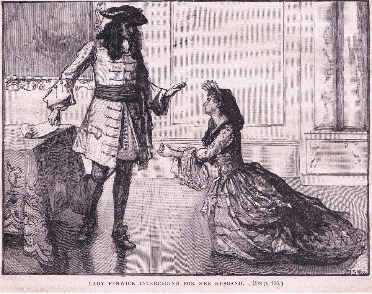 Lady Fenwick wstawia się za mężem AD 1696 autorstwa Mary L. Gow