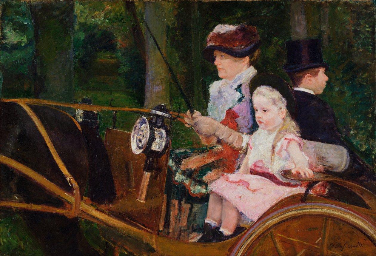 Kobieta i dziewczyna prowadząca autorstwa Mary Cassatt