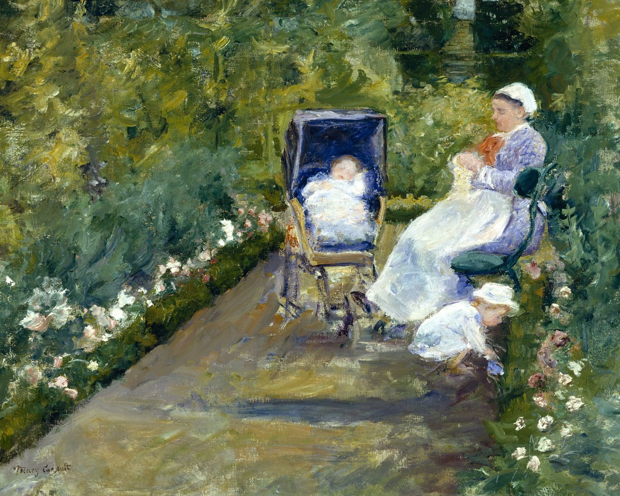 Dzieci w ogrodzie autorstwa Mary Cassatt