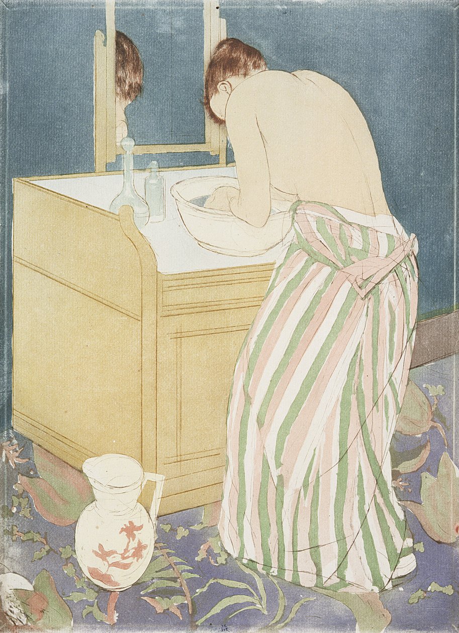 La Toilette, ok. 1891 (suchy punkt i akwatinta na papierze) autorstwa Mary Cassatt
