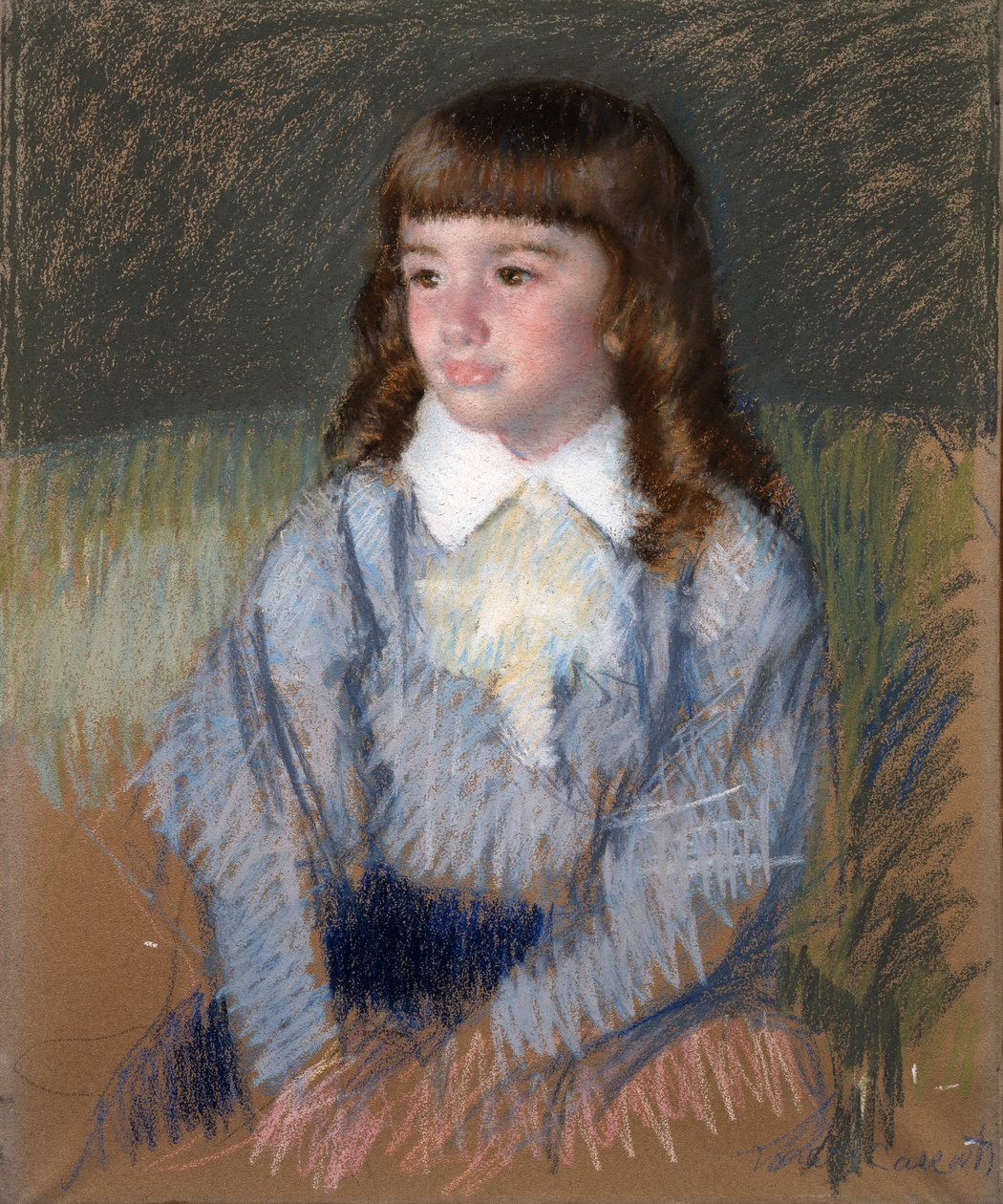 Mały chłopiec w kolorze niebieskim autorstwa Mary Cassatt