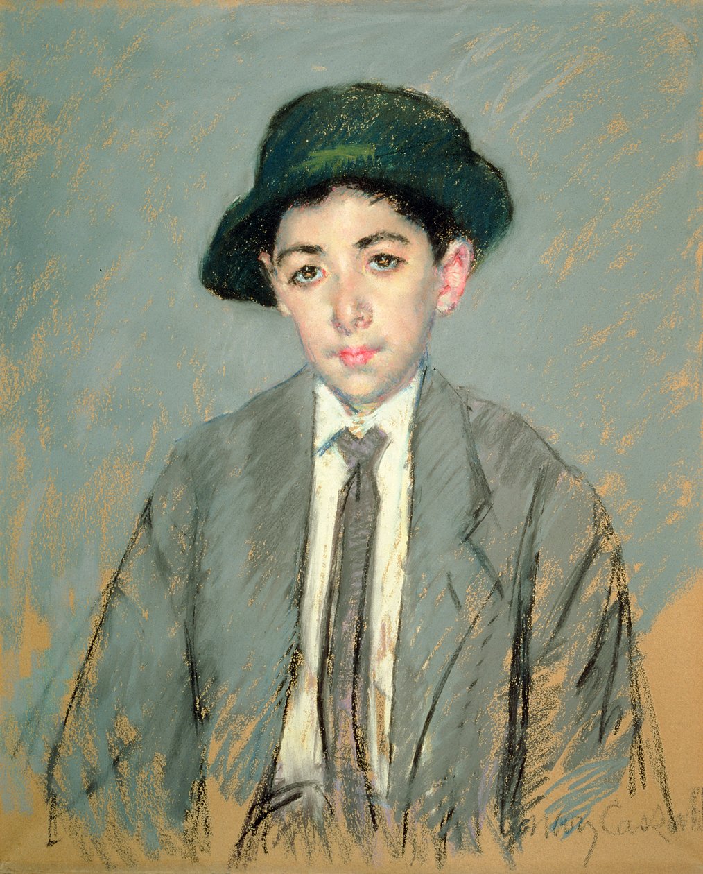 Portret Charlesa Dikrana Kelekiana, 1910 (pastel na beżowym papierze) autorstwa Mary Cassatt