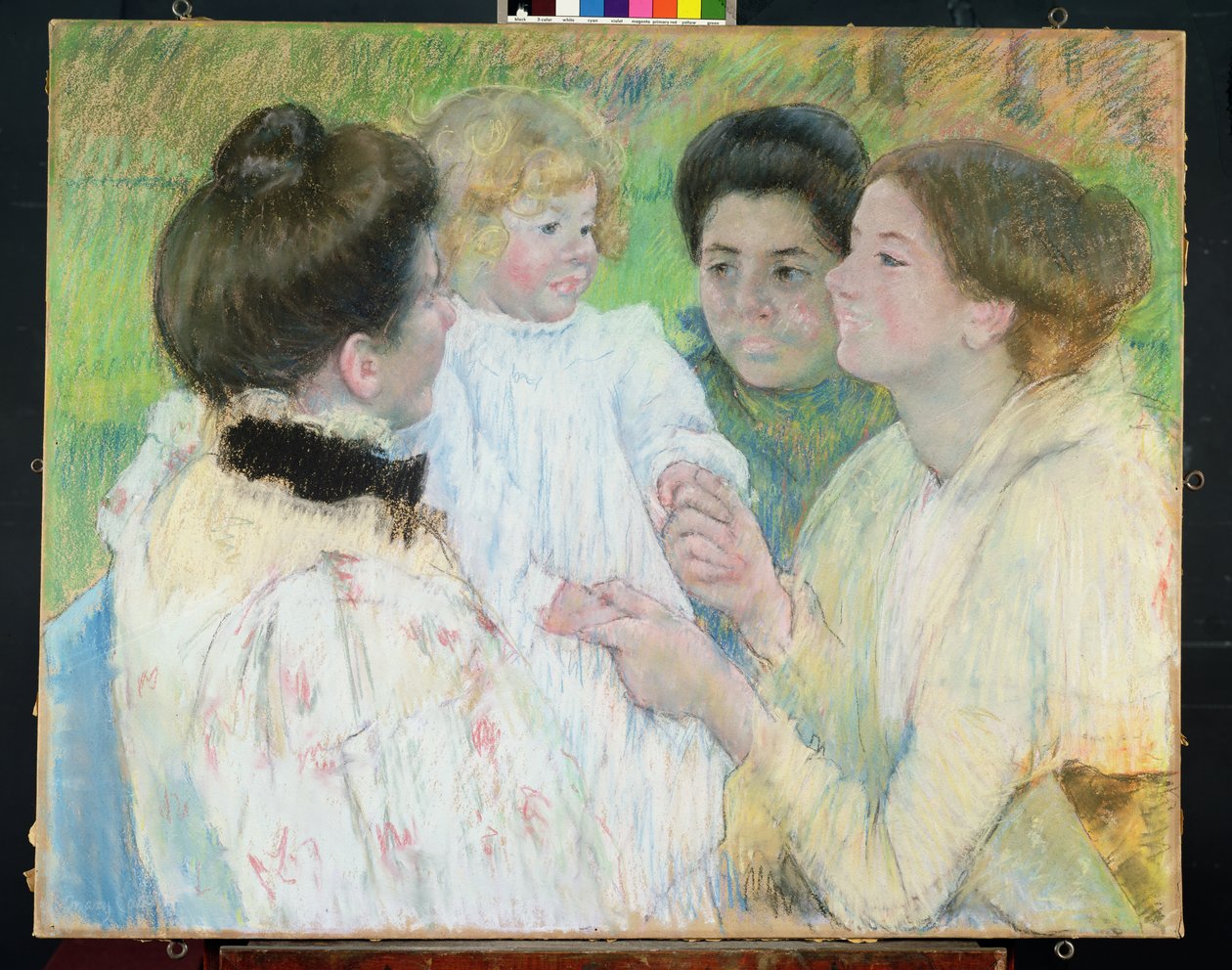 Kobiety podziwiające dziecko, 1897 autorstwa Mary Cassatt