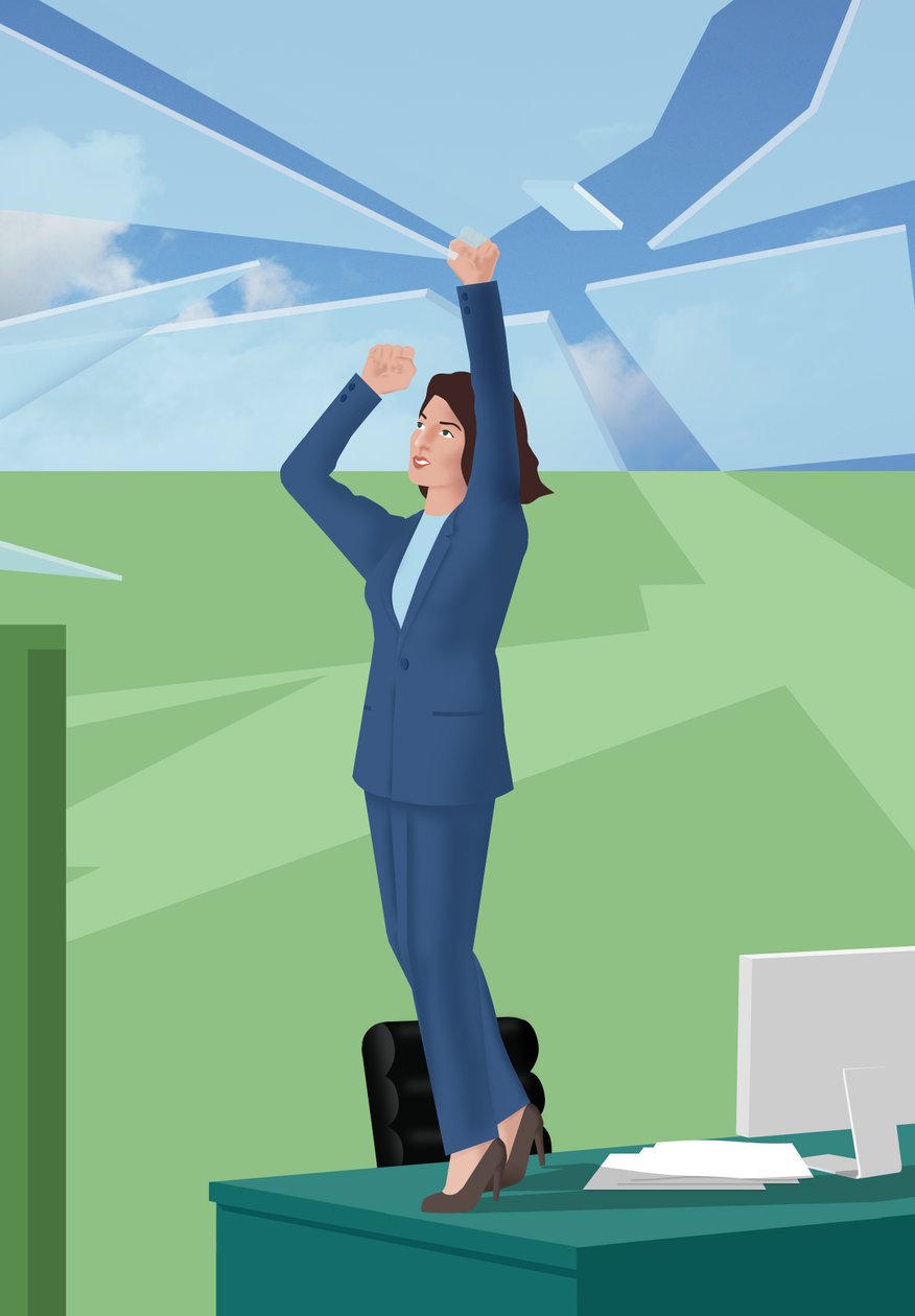 Breaking the Glass Ceiling, 2017 (w wersji cyfrowej) autorstwa Mary Ann Smith