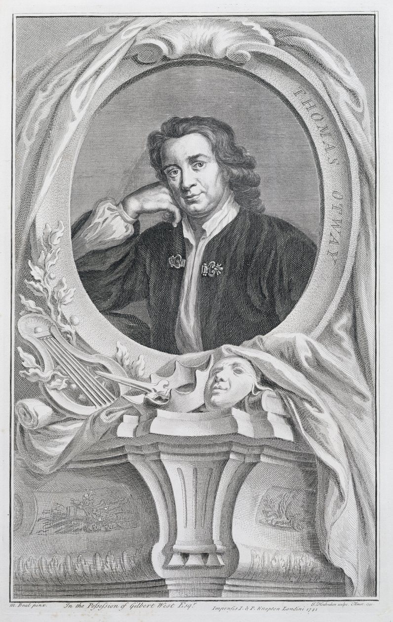 Thomas Otway, ryty przez Jacobusa Houbrakena (1698-1780) Amsterdam, 1741 autorstwa Mary Beale