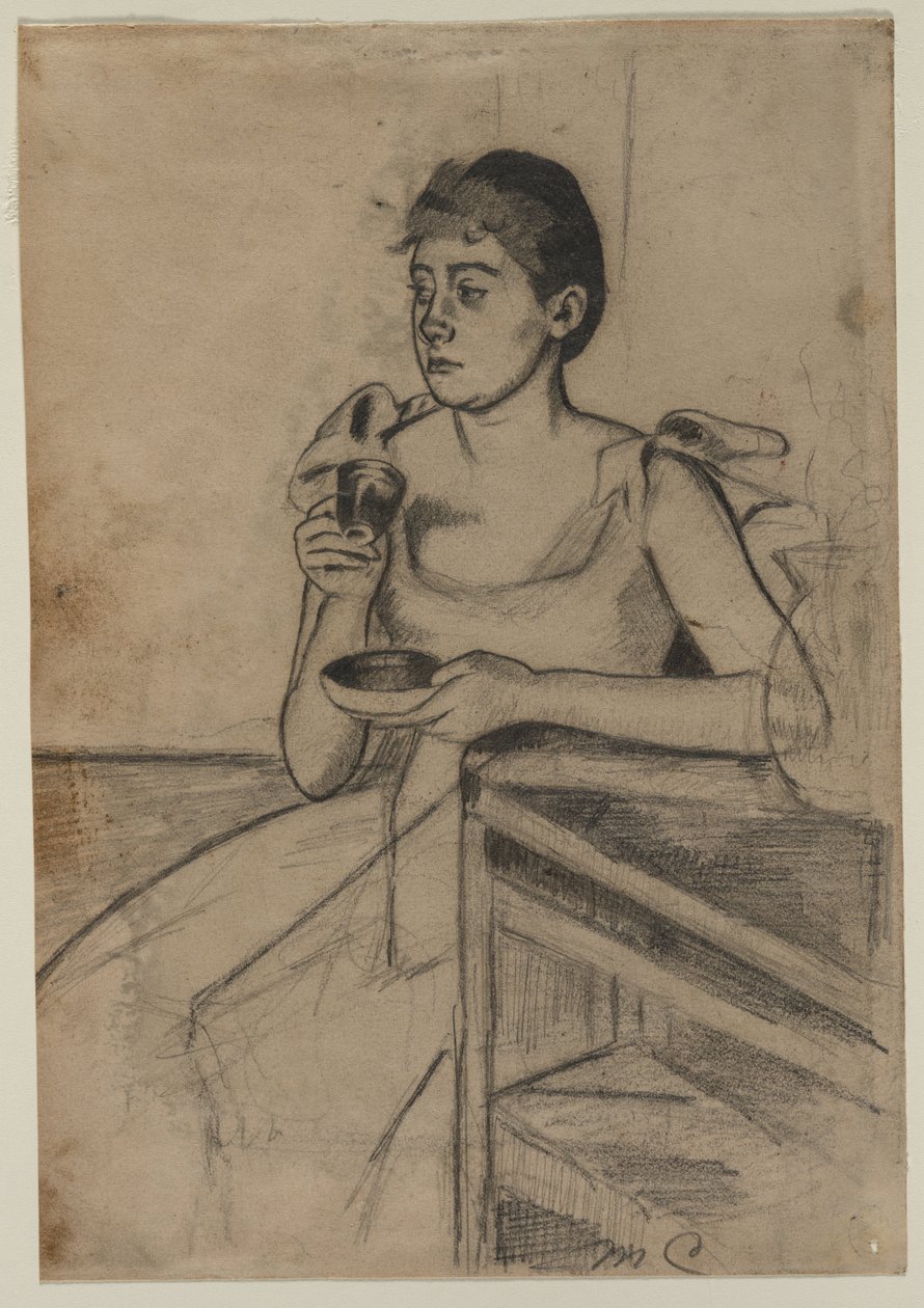 Kawa po kolacji (recto) autorstwa Mary Cassatt