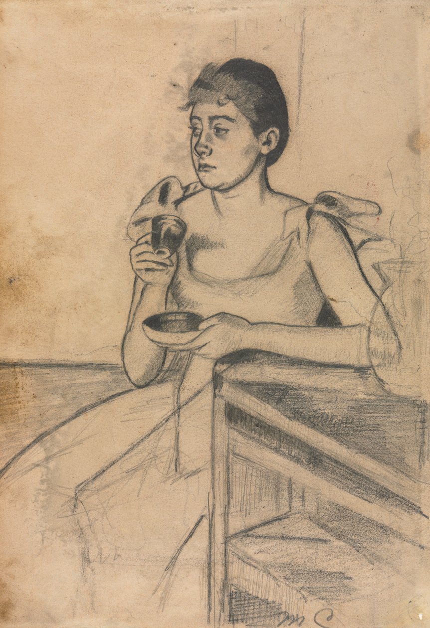 Kawa po kolacji prosto, Kawa po obiedzie na odwrót, 1889. autorstwa Mary Cassatt
